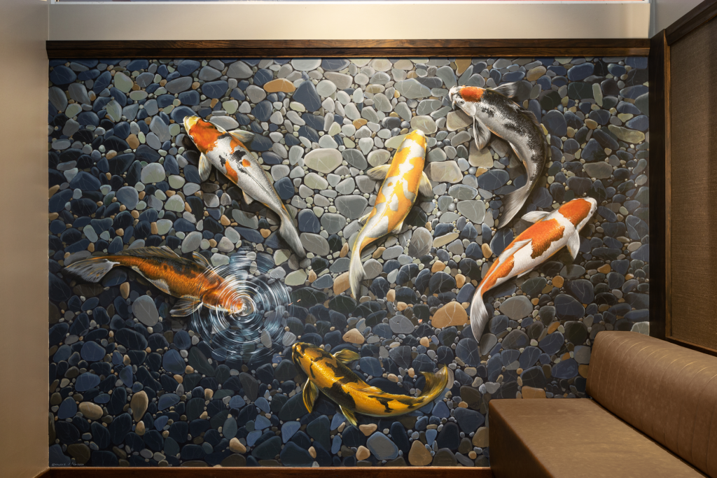 Interior Koi Fish Feature Wall | Great Southern Bar
